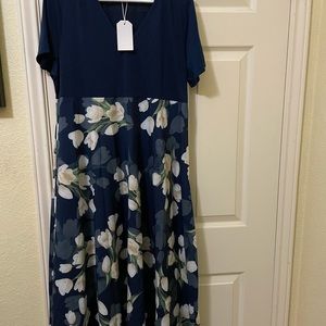 Light and dark blue dress